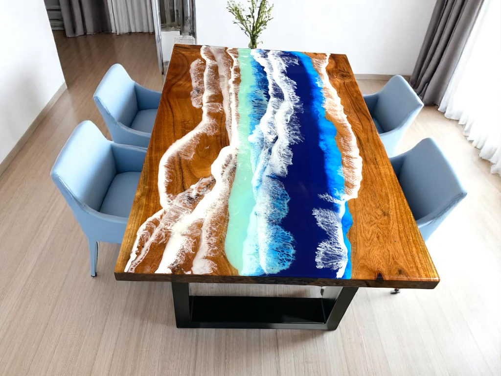 Stylish Epoxy Resin Table for Dining Spaces at Home